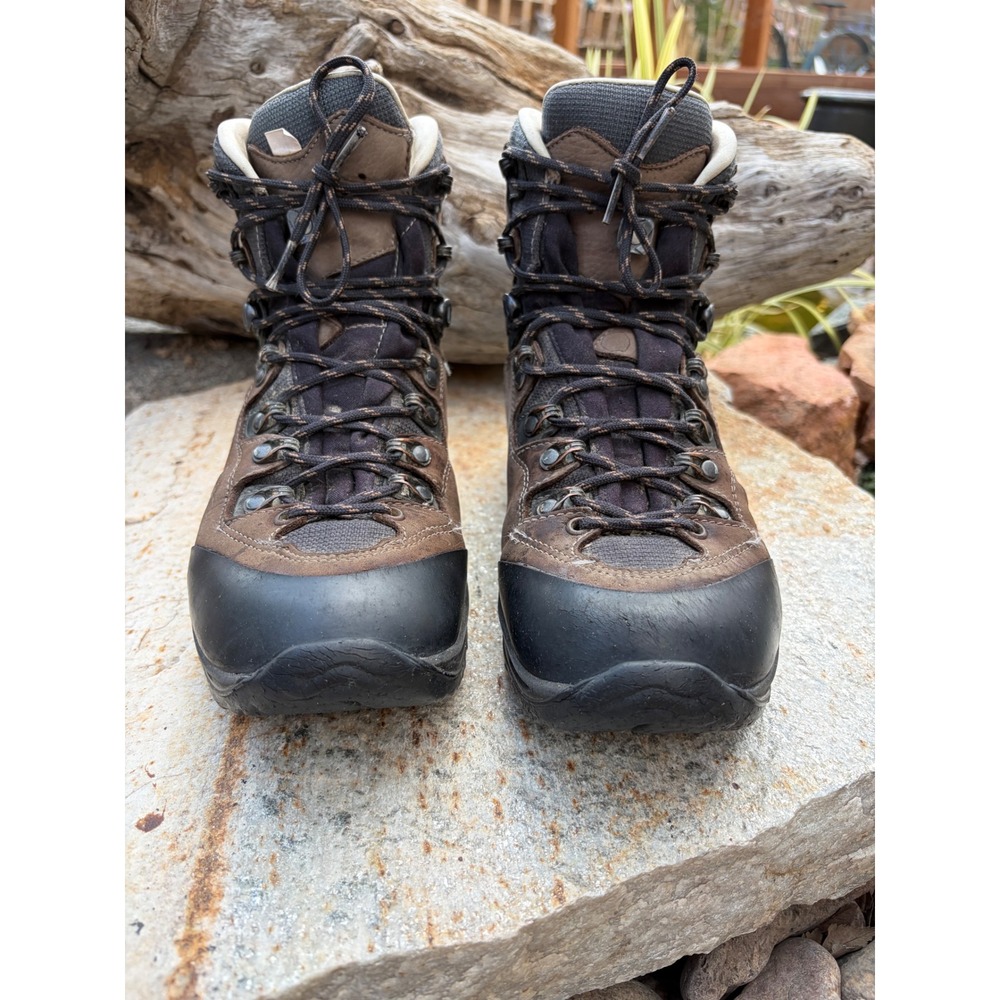 Lowa Catalan LL Mens Hiking Boots Brown Leather Mid Top Made in Germany Size 8 - Picture 2 of 12